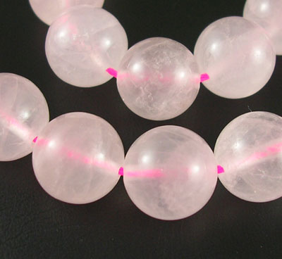 PandaHall Gemstone Beads Strand, Natural Rose Quartz, Round, about 12mm in diameter, hole: 1mm Rose Quartz Round Pink