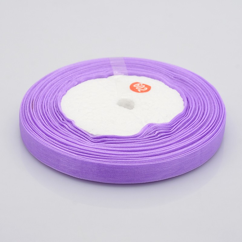 PandaHall Organza Ribbon, Lilac, about 3/8"(10mm) wide, 50yards/roll(45.72m/roll) Polyester Purple