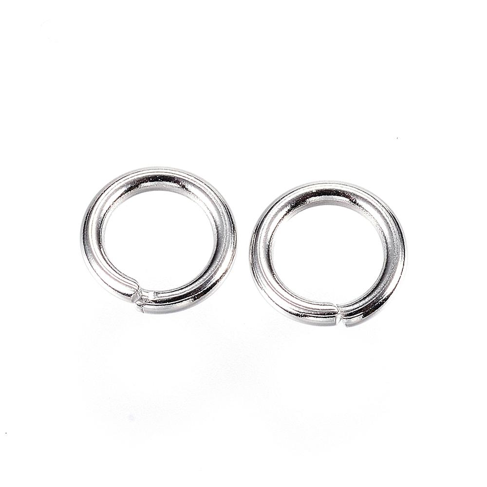 PandaHall 304 Stainless Steel Jump Rings, Close but Unsoldered Jump Rings, Stainless Steel Color, 8x1.3mm; about 5.4mm inner diameter...