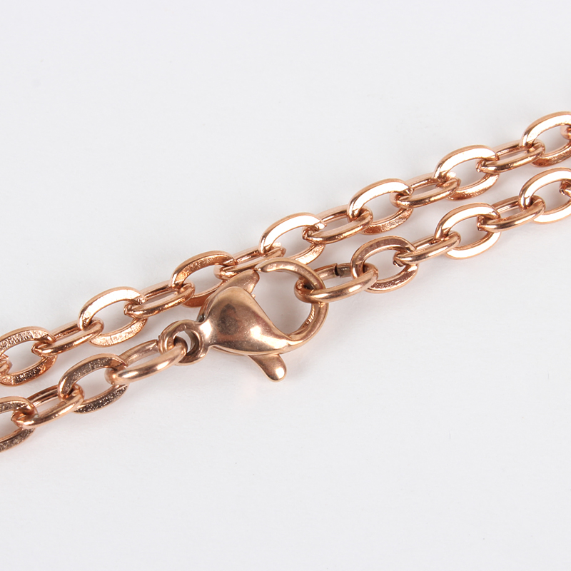 PandaHall 304 Stainless Steel Cable Chain for Necklace Makings, with Lobster Claw Clasps, Vacuum Plating, Rose Gold, 23.6"(59.9cm) Stainless...