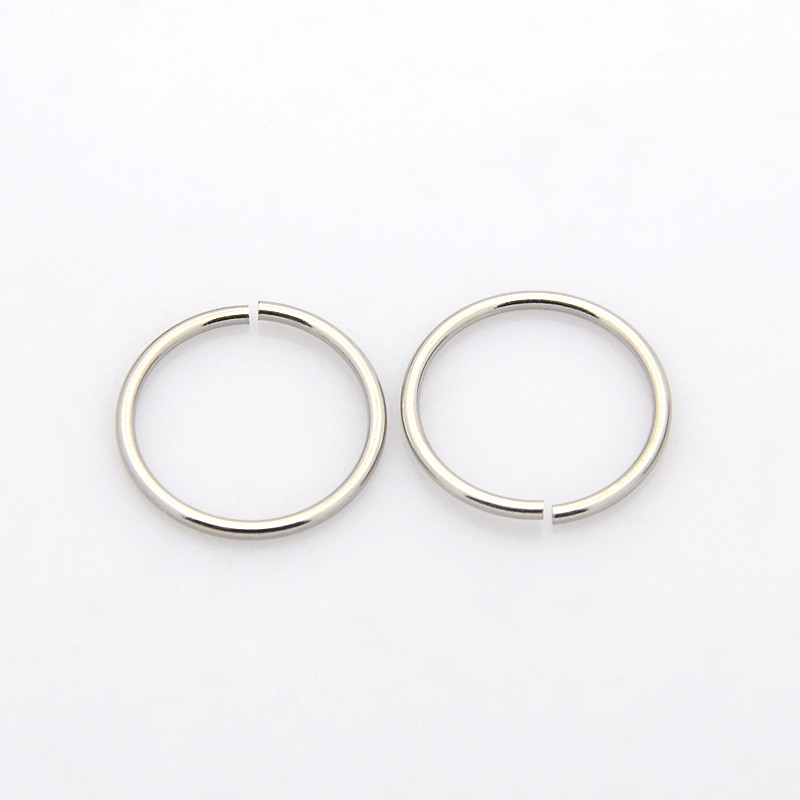 PandaHall Ring 304 Stainless Steel Close but Unsoldered Jump Rings, Stainless Steel Color, 16x1.2mm; about 13.6mm inner diameter, Hole: 14mm...