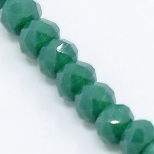 PandaHall Opaque Solid Color Crystal Glass Faceted Rondelle Beads Strands, Teal, 3x2mm, Hole: 1mm; about 198pcs/strand, 15.7" Glass Rondelle...
