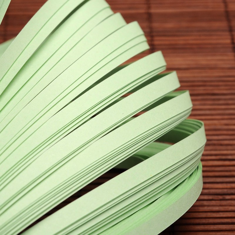 PandaHall Quilling Paper Strips, PaleGreen, 530x5mm; about 120strips/bag Paper Green