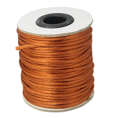 PandaHall Nylon Thread, Chocolate, 2mm, about 50yards/roll Nylon Brown