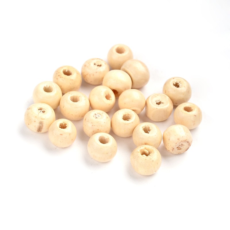 PandaHall Wood Beads, Rondelle, Lead Free, Dyed, White, Beads: 8mm in diameter, hole:3mm Wood Rondelle Yellow