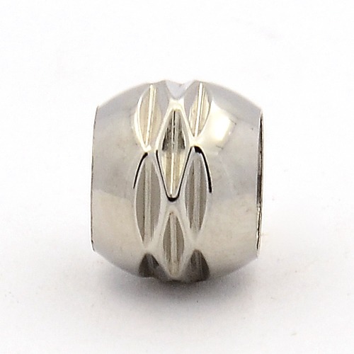 PandaHall Stainless Steel Beads, Large Hole Column Beads, Stainless Steel Color, 8x10mm, Hole: 6mm Stainless Steel Column