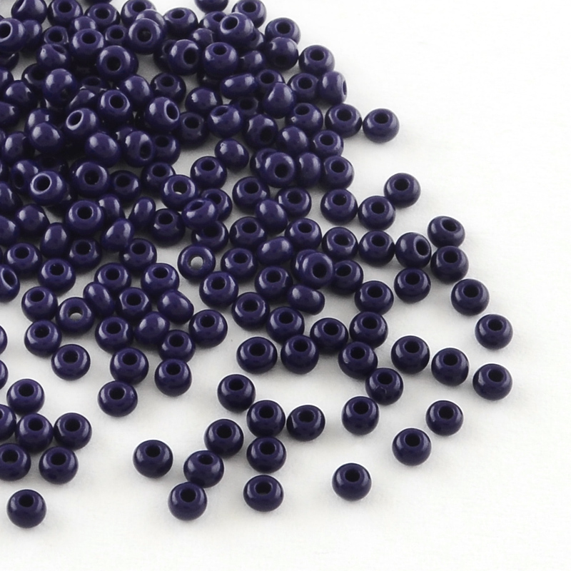 PandaHall MGB&reg Matsuno Glass Beads, Japanese Seed Beads, 11/0 Round Glass Seed Beads, MidnightBlue, 2x1.5mm, Hole: 1mm; about 3333pcs/50g...