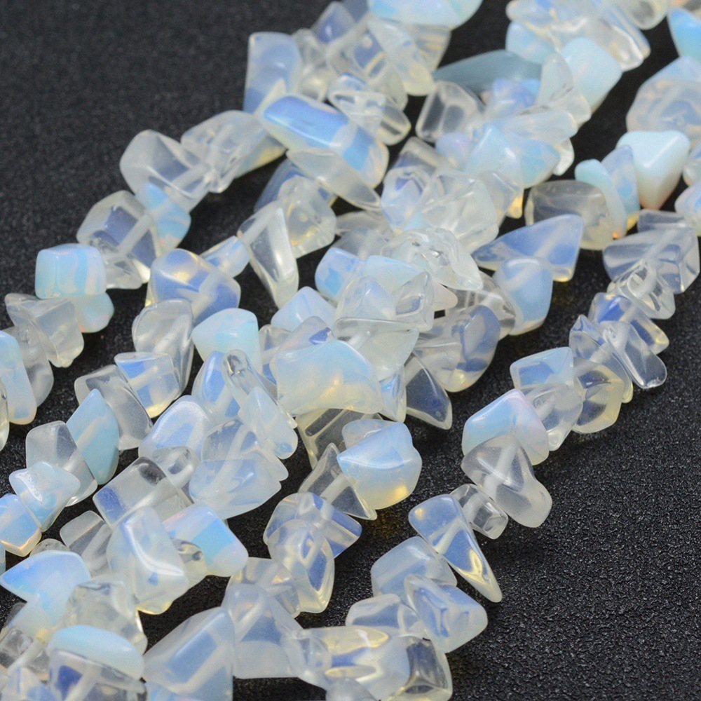 PandaHall Opalite Beads Strands, Chip, 5~8mm, Hole: 1mm; about 33''(84cm) Opalite Chip