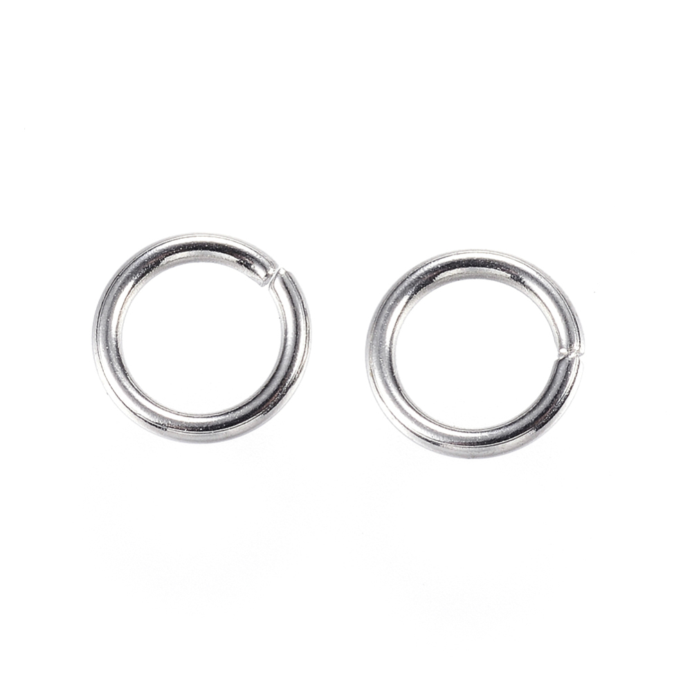 PandaHall 304 Stainless Steel Jump Rings, Close but Unsoldered Jump Rings, Stainless Steel Color, 8x1.2mm; about 5.6mm inner diameter...