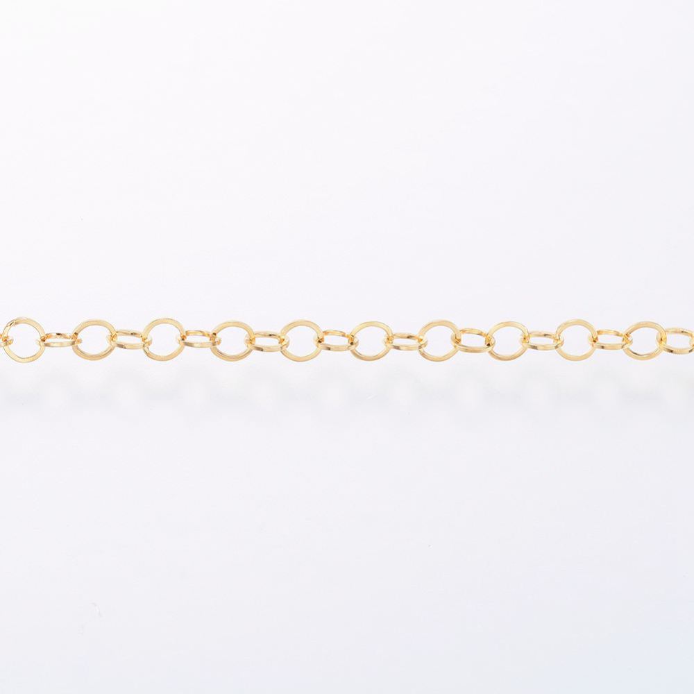 PandaHall Handmade 304 Stainless Steel Cable Chains, with Spool, Golden, 3x0.3mm; about 20m/roll Stainless Steel