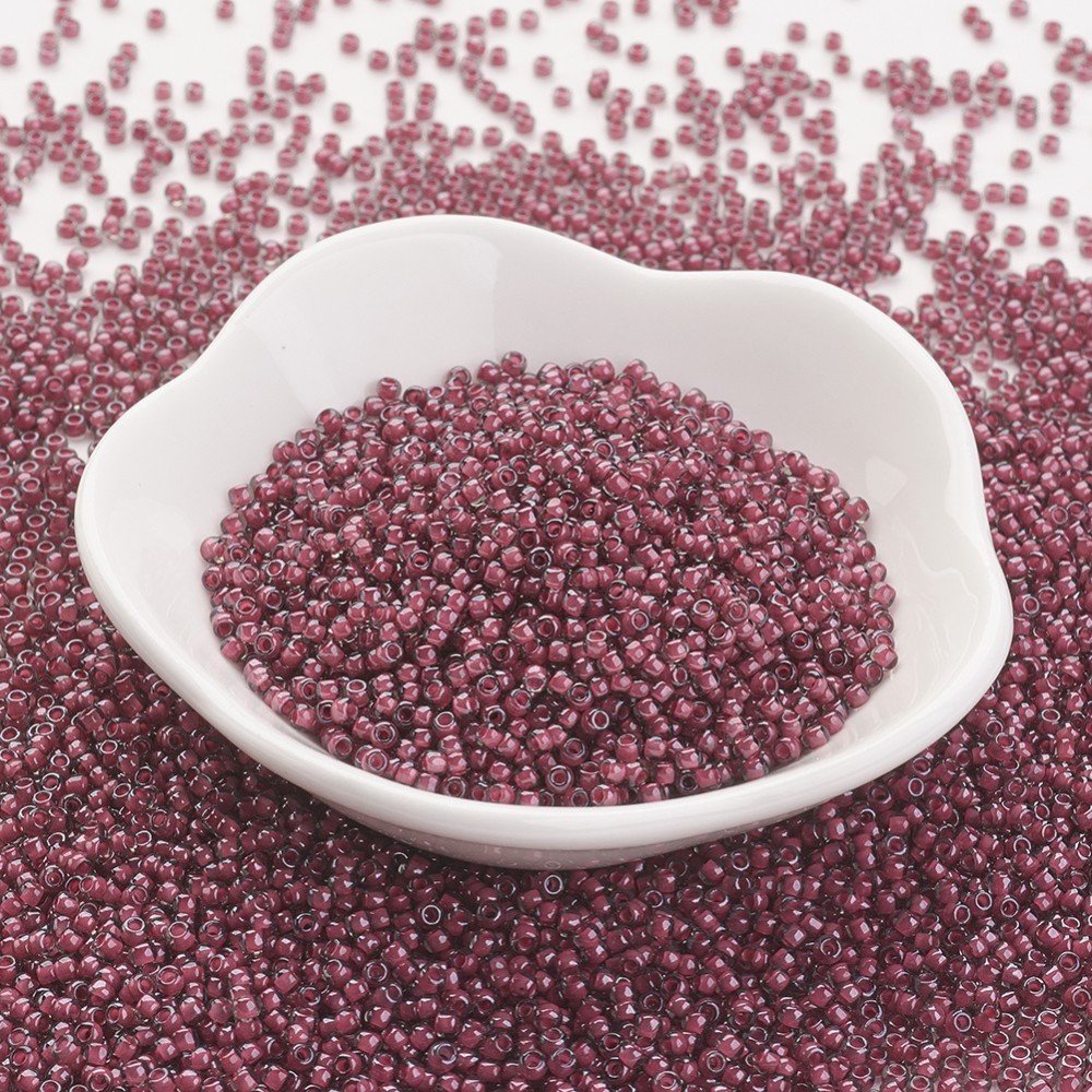 PandaHall TOHO&reg Japan Import Glass Round Seed Beads, 11/0 Inside Colours, SaddleBrown, 2x1.5mm, Hole: 0.5mm; about 900pcs/10g Glass Brown