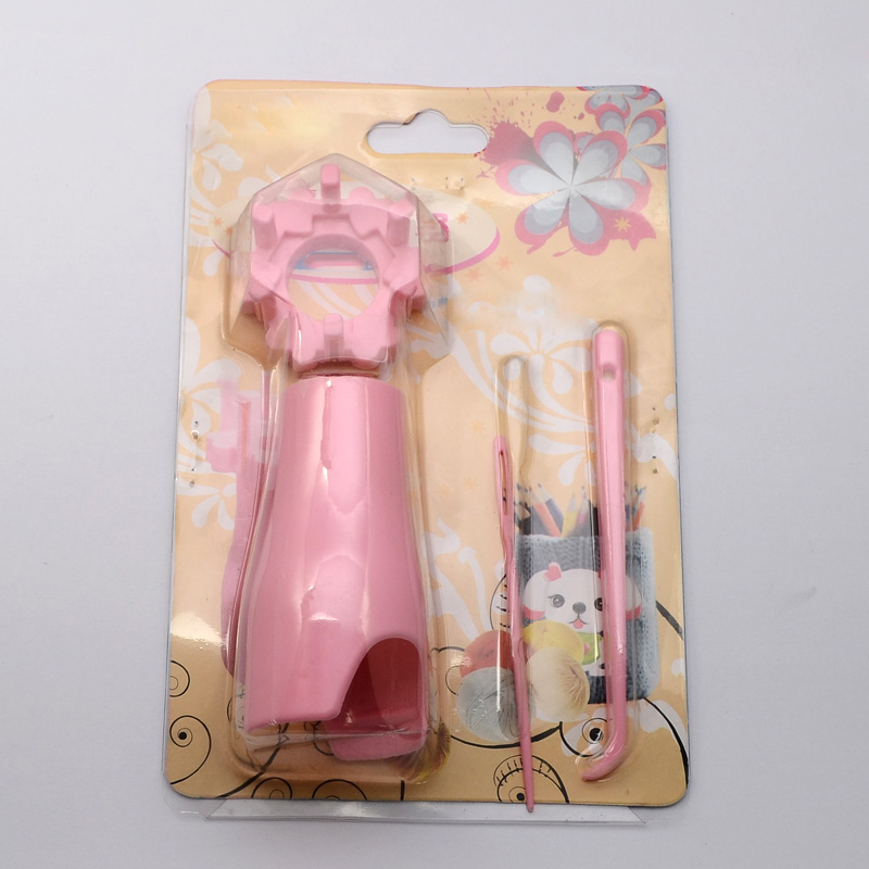 PandaHall Pink Plastic Spool Knitting Loom for Jewelry/Beads/Lace Cord Knitter, 48~107x4~46x2.5~26mm; 4pcs/set Plastic Pink