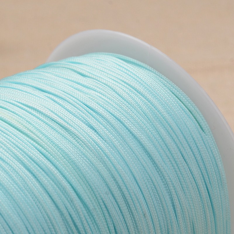 PandaHall Polyester Cord, LightSkyBlue, 1mm, about 300meter/roll Polyester