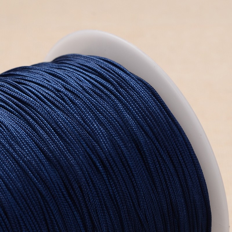 PandaHall Polyester Cord, PrussianBlue, 1mm, about 300meter/roll Polyester Blue