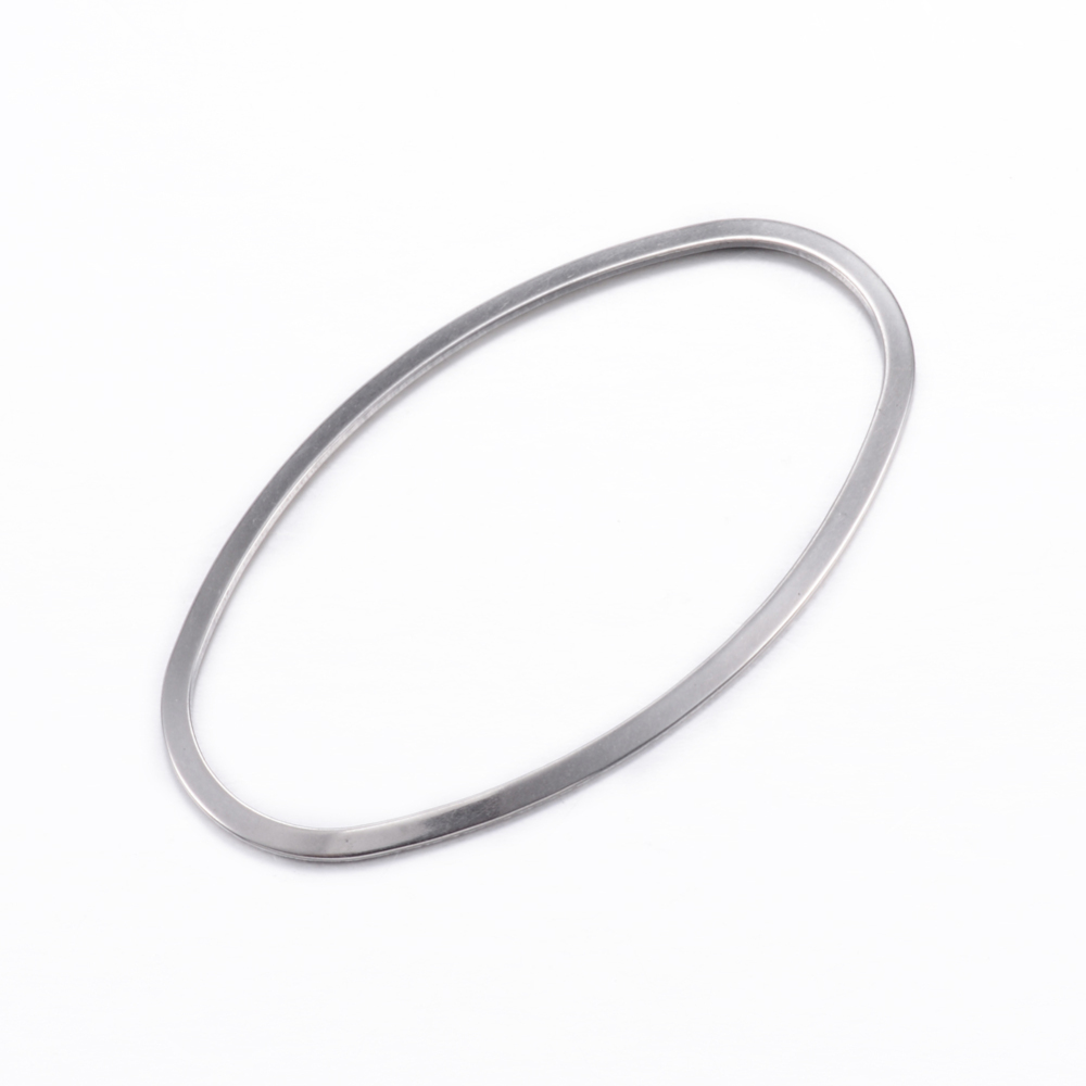PandaHall 304 Stainless Steel Linking Rings, Oval, Stainless Steel Color, 53x30x0.8mm Stainless Steel Oval