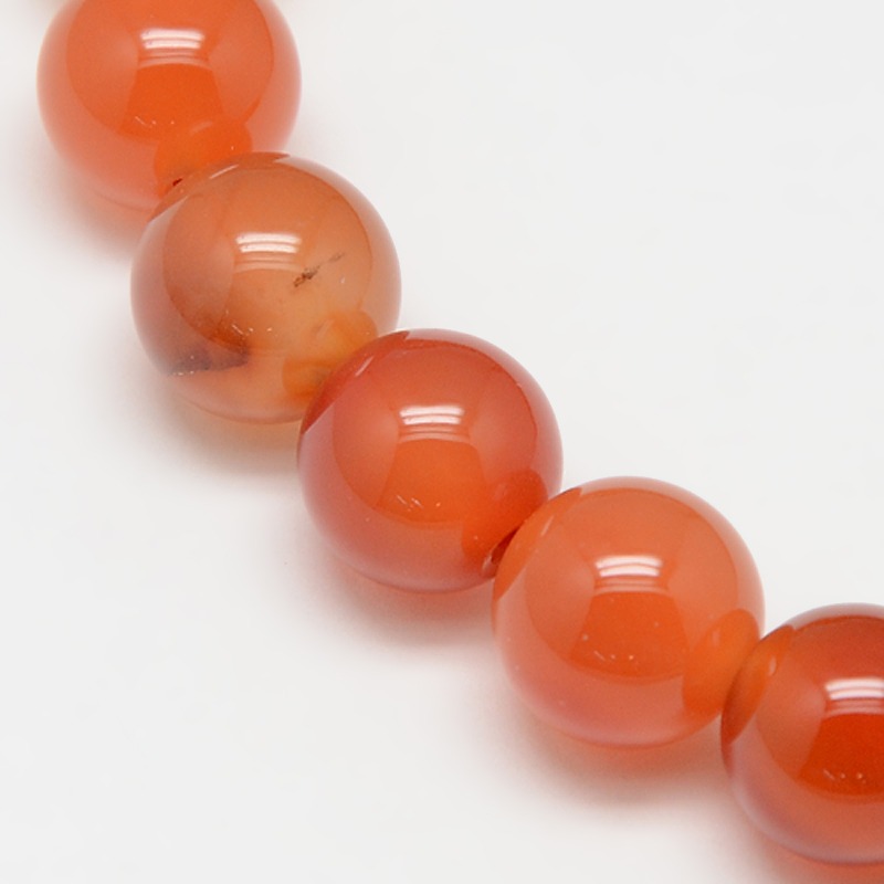PandaHall Natural Carnelian Beads Strands, Round, 10mm, Hole: 1mm; about 39pcs/strand, 16" Carnelian Round Red