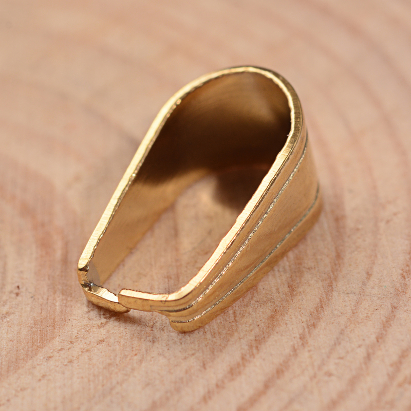 PandaHall 304 Stainless Steel Snap On Bails, Golden, 13x7.5x0.5mm Stainless Steel