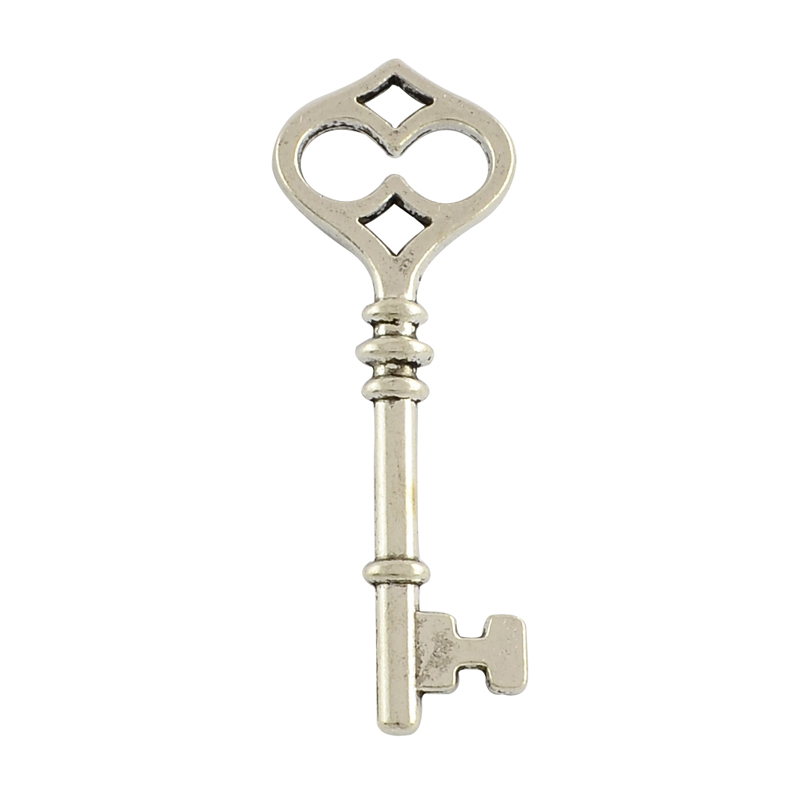 PandaHall Tibetan Style Alloy Big Pendants, Skeleton Key, Lead Free & Nickel Free, Antique Silver, 60x21x3mm, Hole: 4x5mm; about...