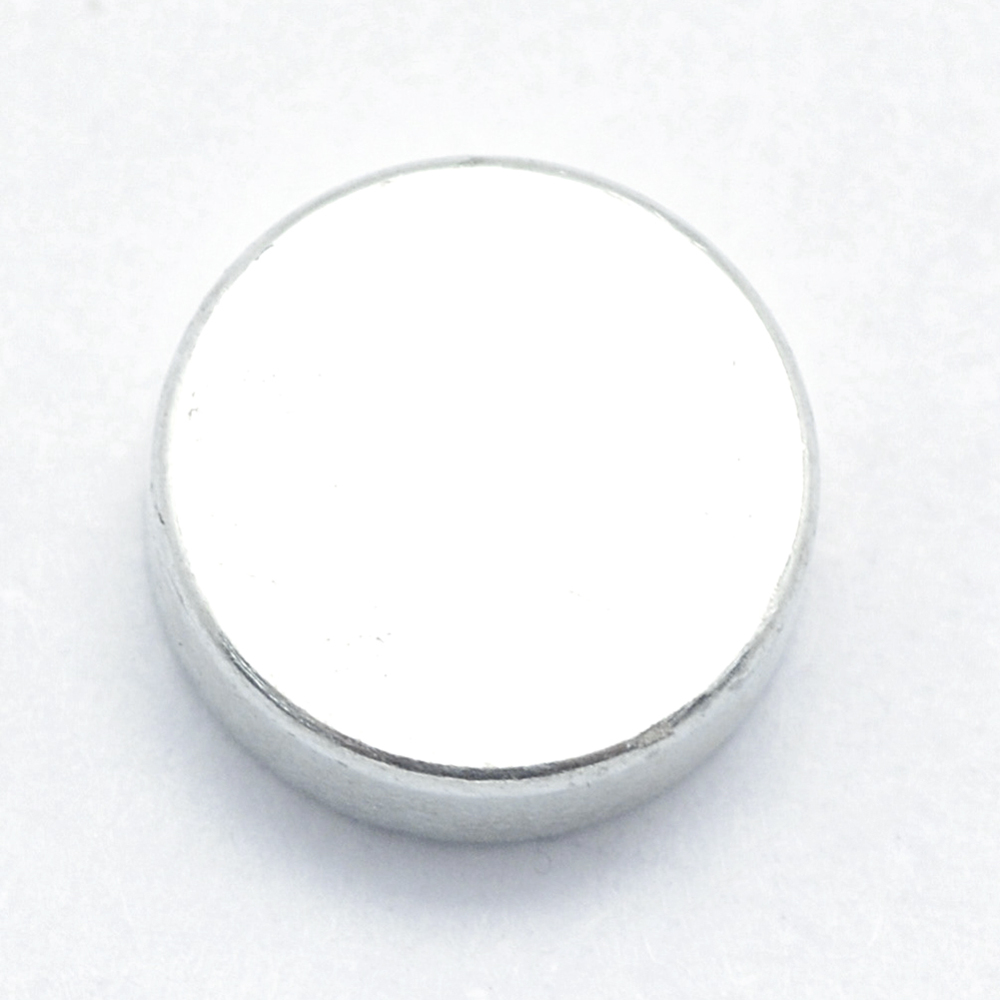 PandaHall Superstrong Magnet, No Hole, Flat Round, Platinum, 9x2mm Iron