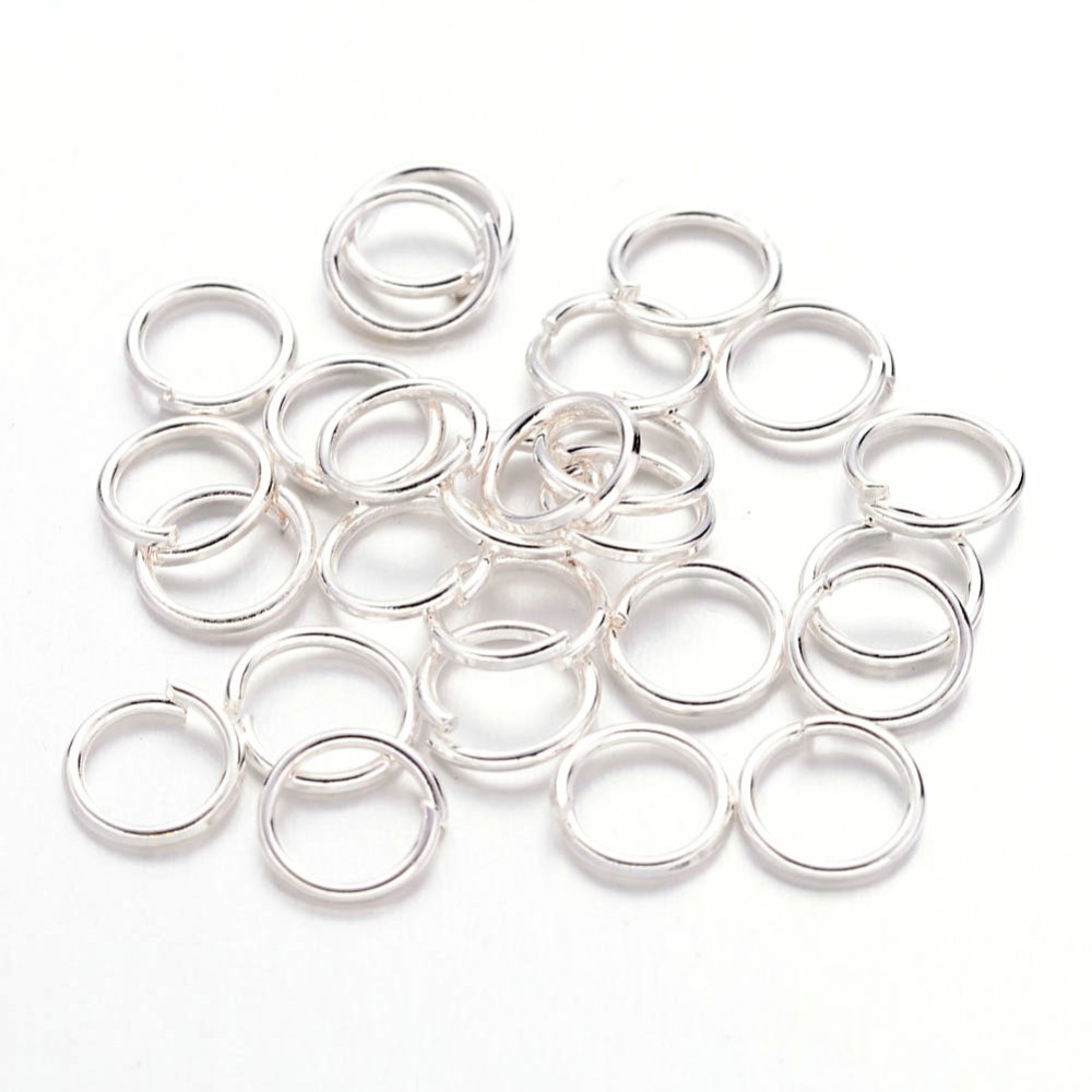 PandaHall Iron Jump Rings, Close but Unsoldered, Nickel Free, Round, Silver Color, about 6mm in diameter, 0.7mm thick, 5mm inner diameter;...