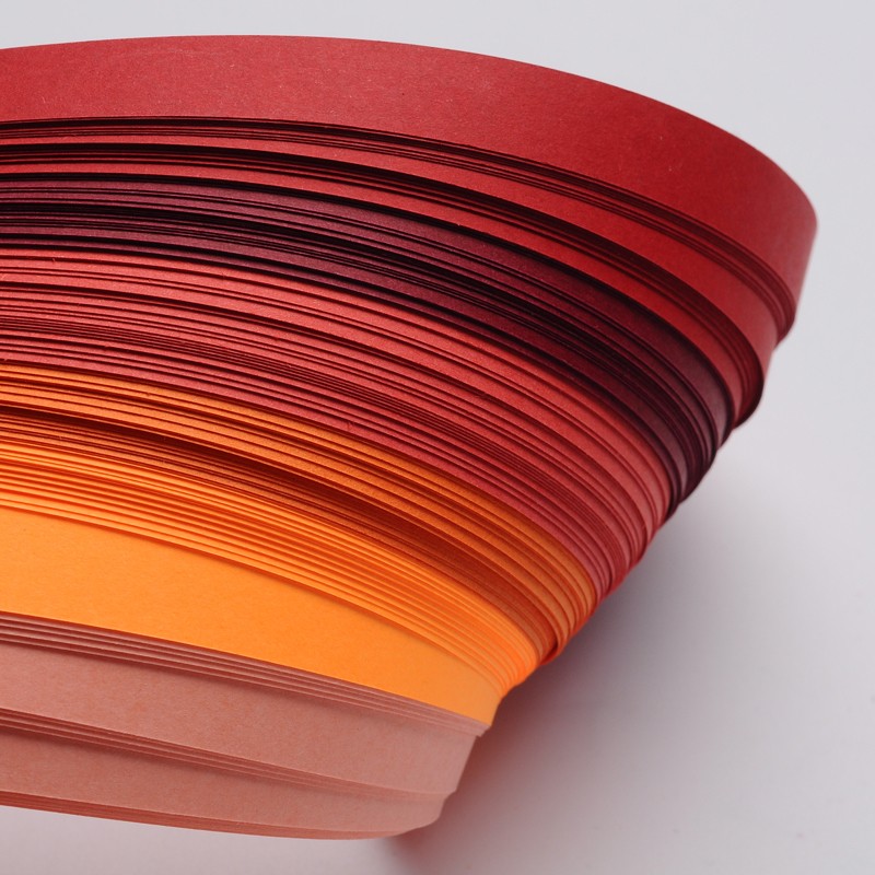 PandaHall 6 Colors Quilling Paper Strips, Gradual Red, 530x10mm; about 120strips/bag, 20strips/color Paper Red