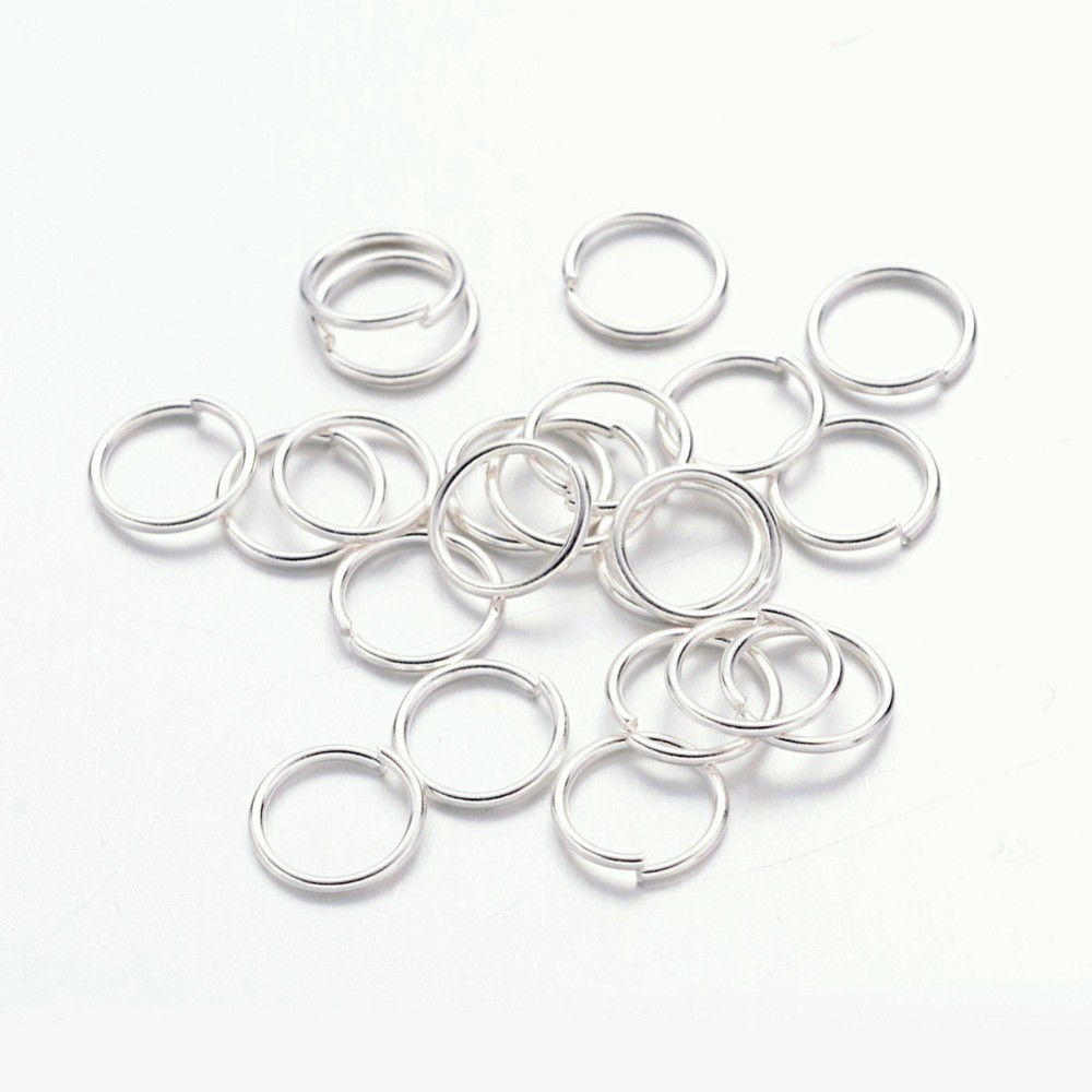 PandaHall Iron Jump Rings, Close but Unsoldered, Silver, 7x0.7mm; about 5.6mm inner diameter; about 155pcs/10g Iron Ring Silver
