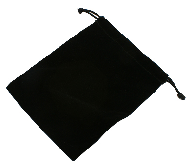PandaHall Black Rectangle Shaped Velvet Jewelry Drawstring Bags, about 10cm wide, 12cm long Velvet Black