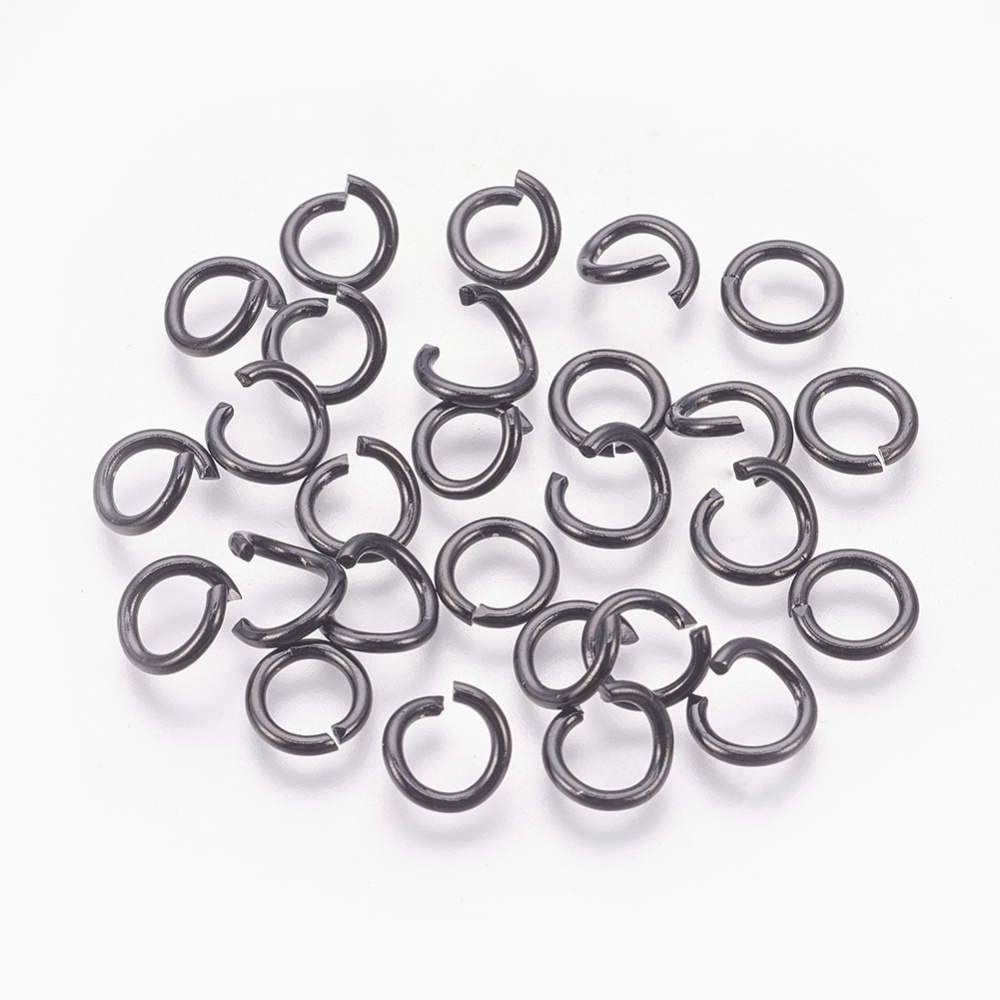PandaHall 304 Stainless Steel Open Jump Rings, Gunmetal, 9x1.5mm Stainless Steel Ring
