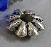 PandaHall Tibetan Style Alloy Spacer Beads, Lead Free & Cadmium Free, Flower, Antique Silver, about 6mm long, Hole: about 1.8mm Alloy Flower