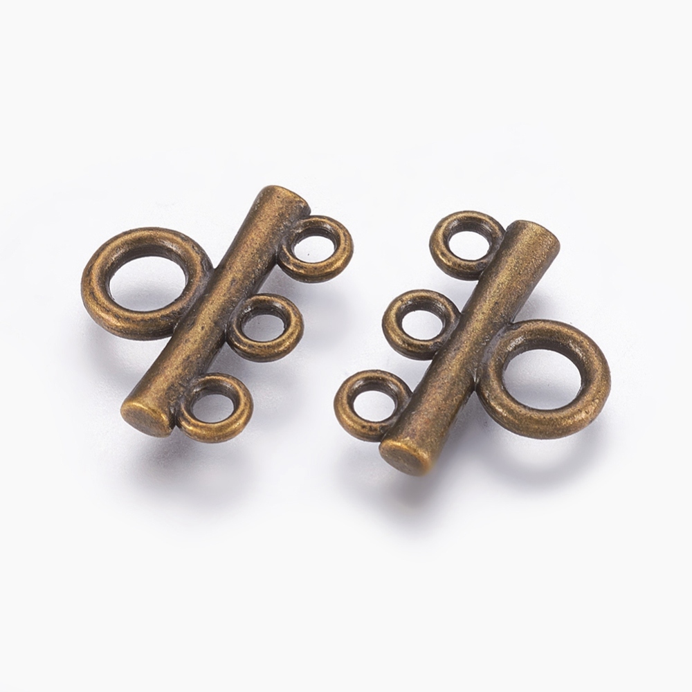 PandaHall Tibetan Style Links, Lead Free & Nickel Free, Antique Bronze, 13x16x3mm, Hole: 4mm Alloy Others