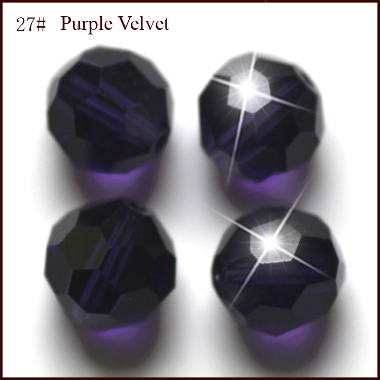 PandaHall Imitation Austrian Crystal Beads, Grade AAA, Faceted, Round, DarkSlateBlue, 6mm, Hole: 1mm Glass Round Blue