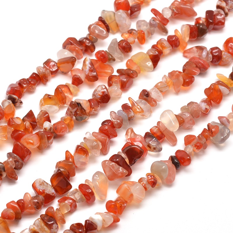 PandaHall Natural Agate Chip Bead Strands, Dyed & Heated, 5~8x5~8mm, Hole: 1mm; about 31.5" Natural Agate Chip
