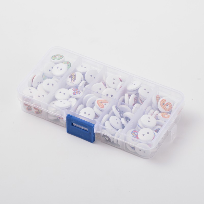 PandaHall 2-Hole Flat Round Mathematical Operators Printed Wooden Sewing Buttons, Dyed, Mixed Color, 13x4mm, Hole: 1mm Wood Flat Round...