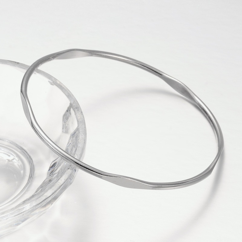 PandaHall Iron Bangles, Platinum, 70mm; 2.5~4mm Iron