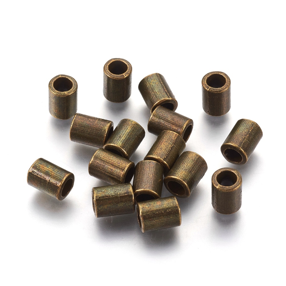 PandaHall Tibetan Silver Beads, Antique Bronze Color, Nickel Free, Lead Free and Cadmium Free, about 8mm long, 6mm wide, hole: 4mm Alloy...