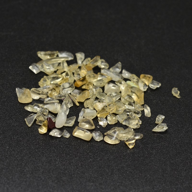 PandaHall Natural Citrine Chip Beads, No Hole/Undrilled, 2~8x2~4mm; about 170pcs/10g Citrine Chip