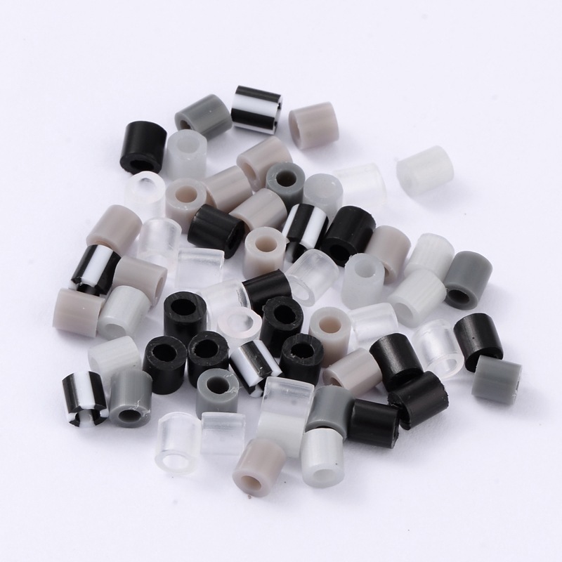 PandaHall Mixed Style Tube PE DIY Fuse Beads Refills, Mixed Color, 5x5mm, Hole: 3mm; about 1000pcs/60g Plastic Tube Multicolor
