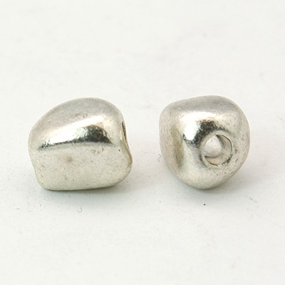 PandaHall Tibetan Silver Beads, Oval, Lead Free & Nickel Free & Cadmium Free, Drop, Antique Silver, about 10mm long, 9.5mm wide, 9mm thick...