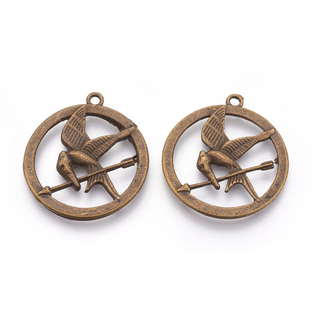 PandaHall Tibetan Style Pendants, Lead Free & Nickel Free, Flat Round, Antique Bronze, 27.5x24.5x2mm, Hole: 2mm Alloy Flat Round