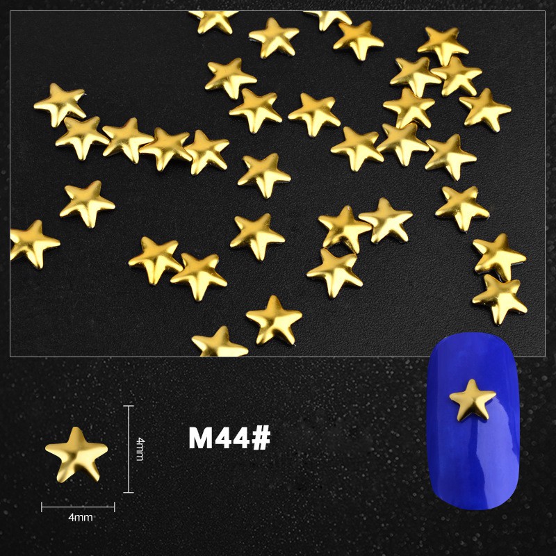 PandaHall Alloy Nail Art Decoration, Star, Golden, 4x4mm; about 100pcs/bag Alloy Star