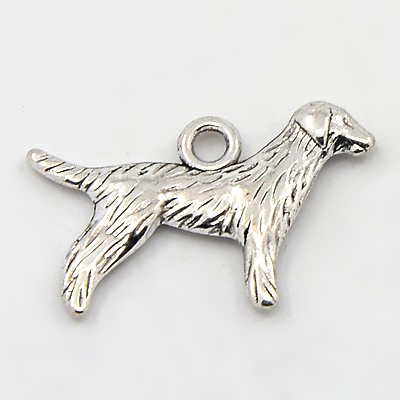 PandaHall Tibetan Silver Pendants, Dog, Lead Free and Cadmium Free, Antique Silver, about 23mm long, 14.5mm wide, 3mm thick, hole: 2mm Alloy...