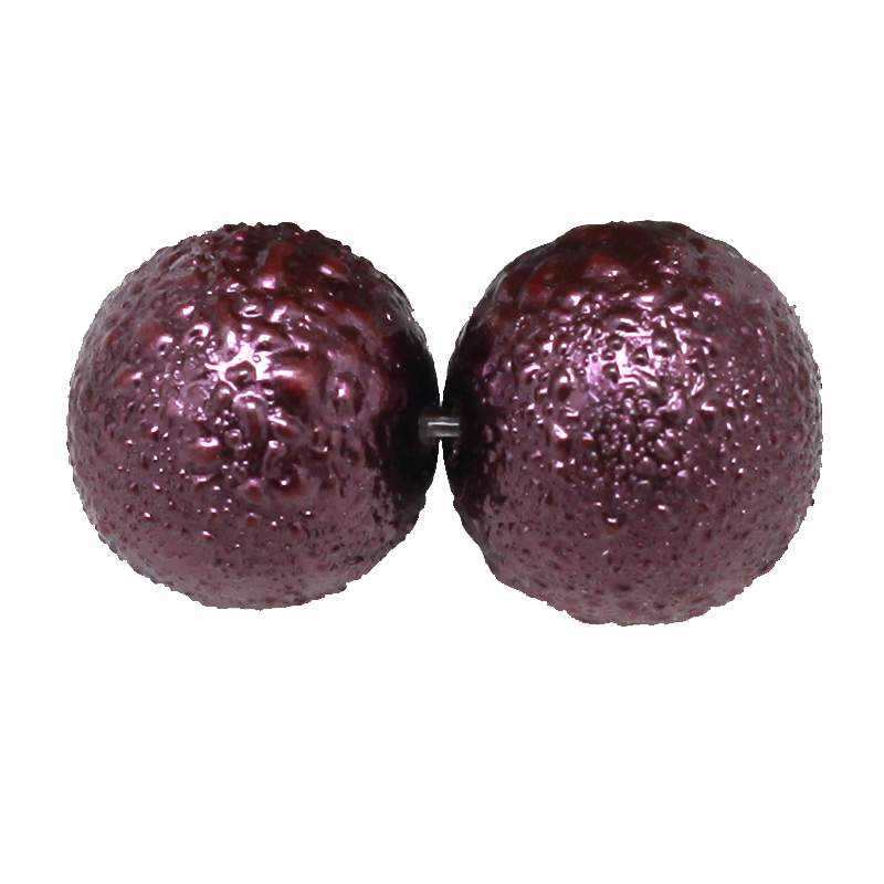 PandaHall Baking Painted Textured Glass Pearl Bead Strands, Round, OldRose, 8~8.5x7.5~8mm, Hole: 1.5mm; about 106pcs/strand, 31.4" Glass...