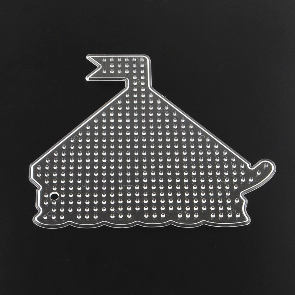 PandaHall House ABC Plastic Pegboards used for 5x5mm DIY Fuse Beads, Clear, 132x151x5mm Plastic Vehicle Clear
