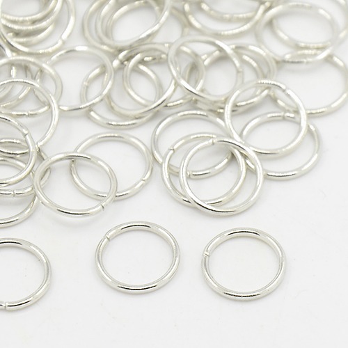 PandaHall Iron Jump Rings, Close but Unsoldered, Nickel Free, Platinum Color, 5mm, 0.7mm thick; about 3.6mm inner diameter; about 208pcs/10g...
