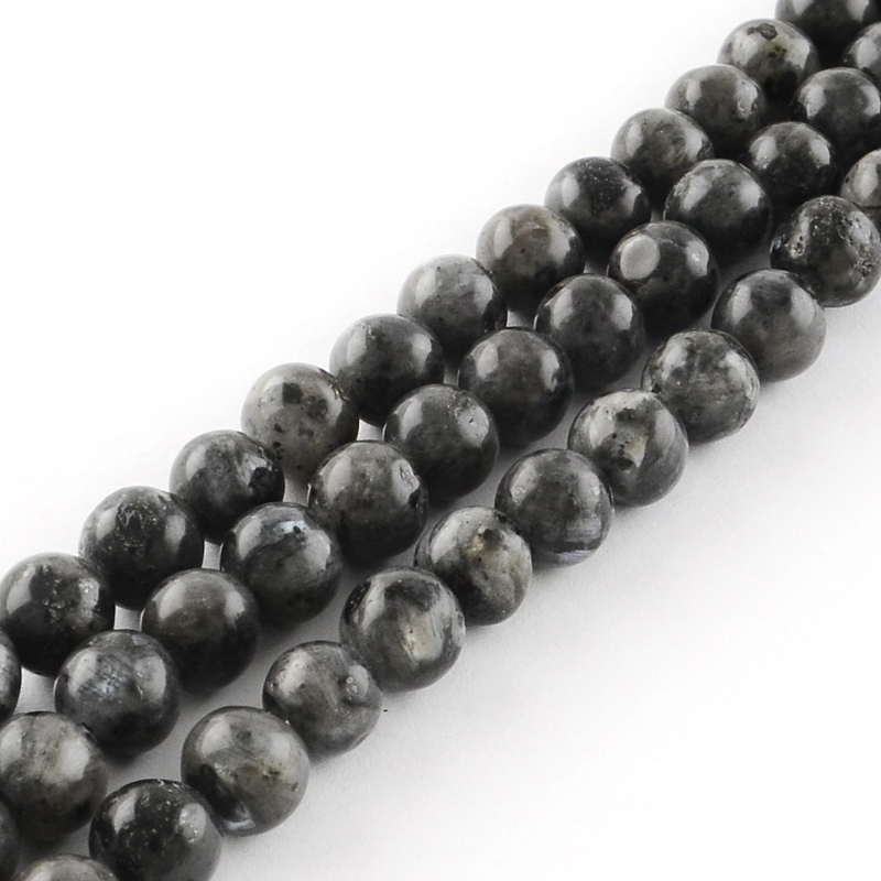 PandaHall Natural Labradorite Round Bead Strands, 10mm, Hole: 1mm; about 38pcs/strand, 14.9" Labradorite Round
