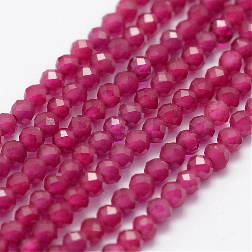 PandaHall Synthetic Gemstone Beads Strands, Imitation Ruby, Faceted, Round, 2mm, Hole: 0.5mm,  about 175pcs/strand, 14.9''(38cm) Others...