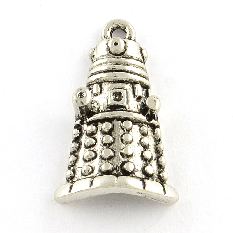 PandaHall Tibetan Style Alloy Pendants, Lead Free & Cadmium Free, Robot, Antique Silver, 20.5x12.5x4mm, Hole: 1mm Alloy Human
