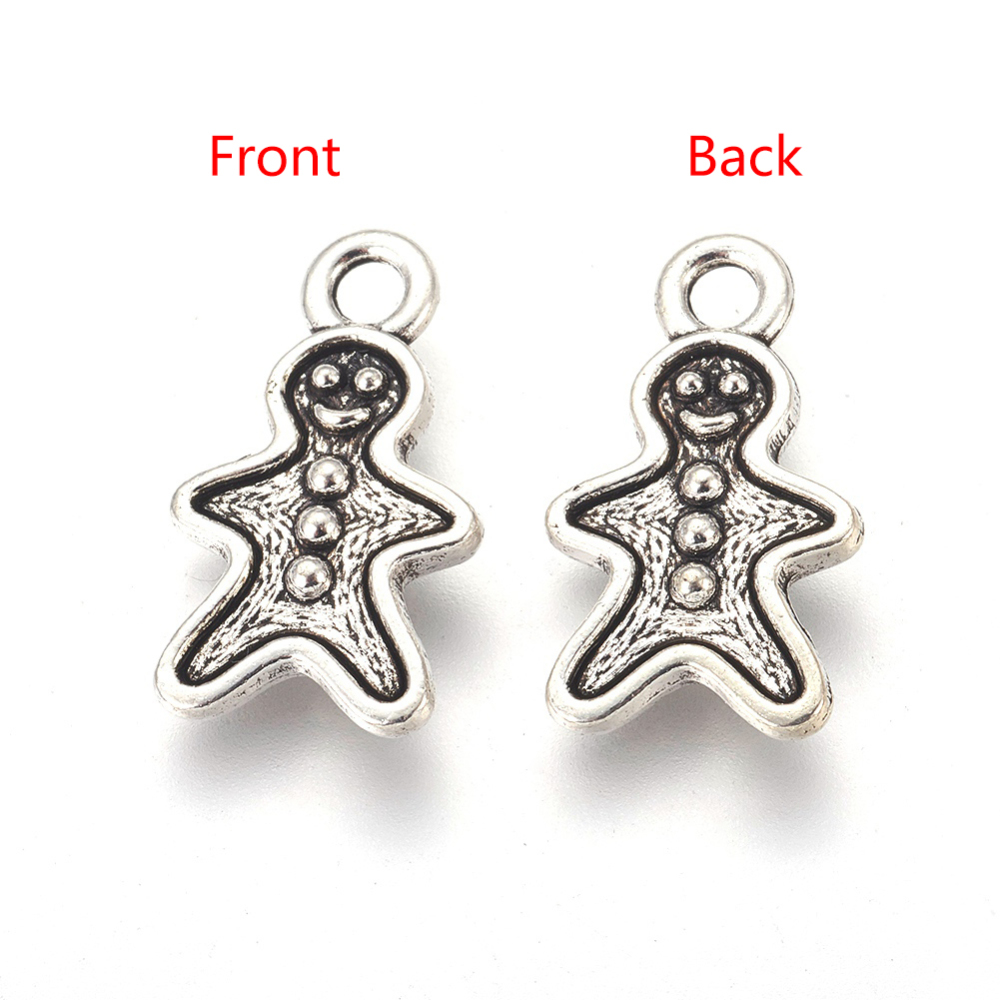 PandaHall Tibetan Style Alloy Christmas Snowmen Pendant Settings for Enamel, Cadmium Free & Nickel Free & Lead Free, Antique Silver...