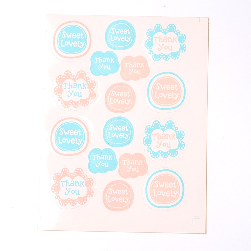 PandaHall DIY Label Paster Picture Stickers, with Words, Colorful, 17.8x13.5cm; about 16pcs/sheet Paper Flower