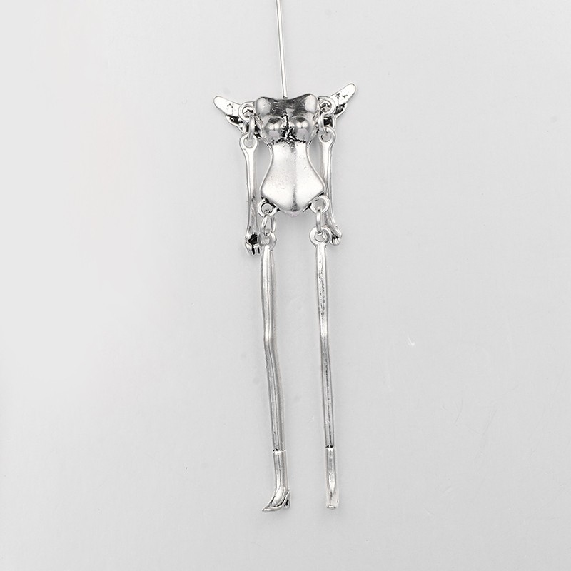 PandaHall Tibetan Style Alloy DIY Toy Doll Makings, Lead Free & Cadmium Free & Nickel Free, Antique Silver, 115x26x7mmpin: 45mm long, 0.8mm...